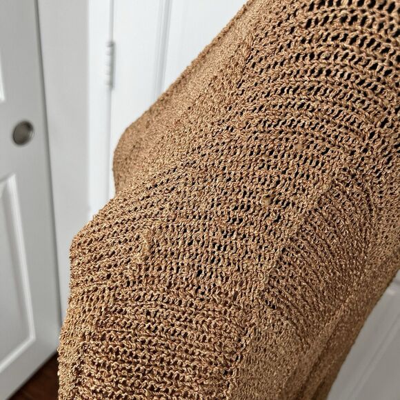 Georgina Estefania Dallas Knit Top Womens L Brown Rayon Fiber V Neck Made in USA - Picture 4 of 11